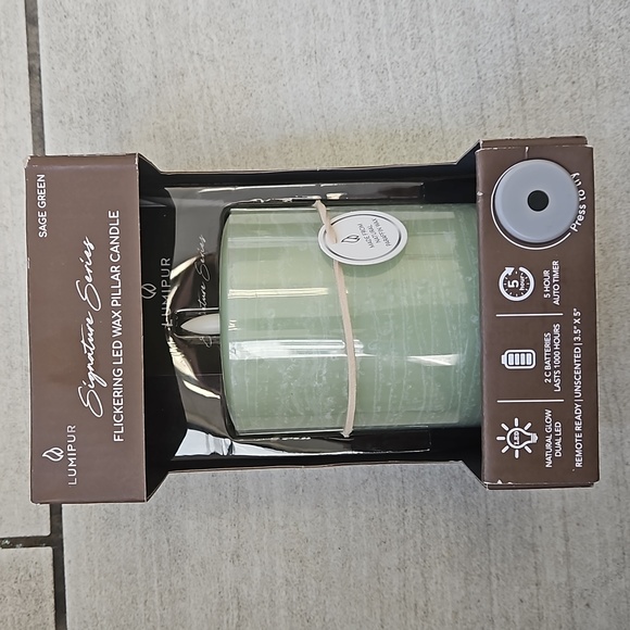 Lumipur Other - Lumipur.Signature Series Flickering Led Wax Pillar Candle. New in Box